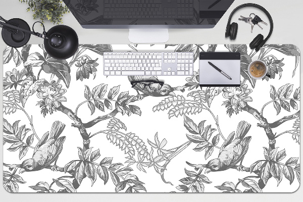 Sous main de bureau Oiseaux gris