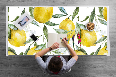 Sous-main bureau Citrons peints