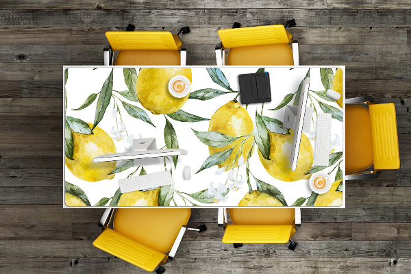 Sous-main bureau Citrons peints