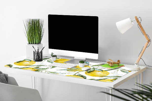 Sous-main bureau Citrons peints