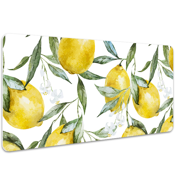 Sous-main bureau Citrons peints