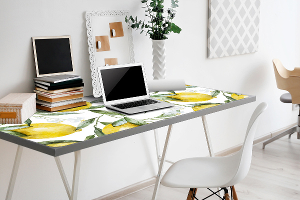 Sous-main bureau Citrons peints