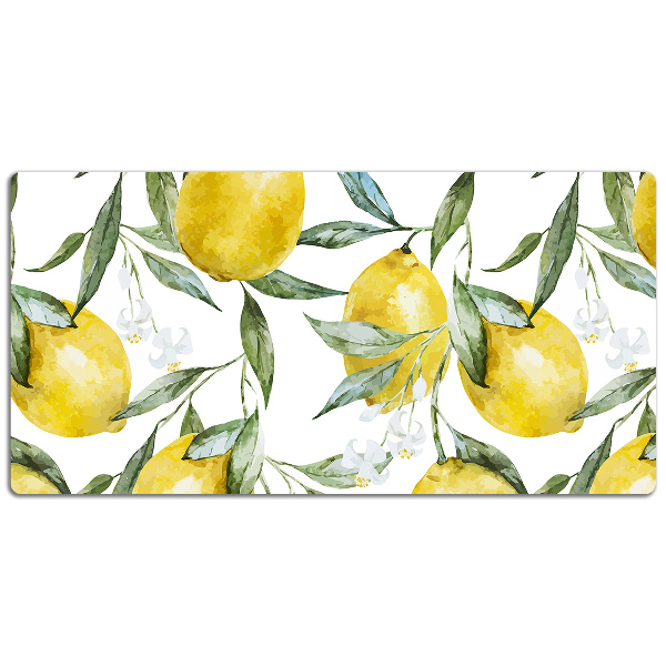 Sous-main bureau Citrons peints
