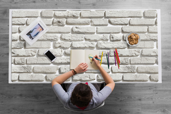 Sous-main bureau Mur de marbre