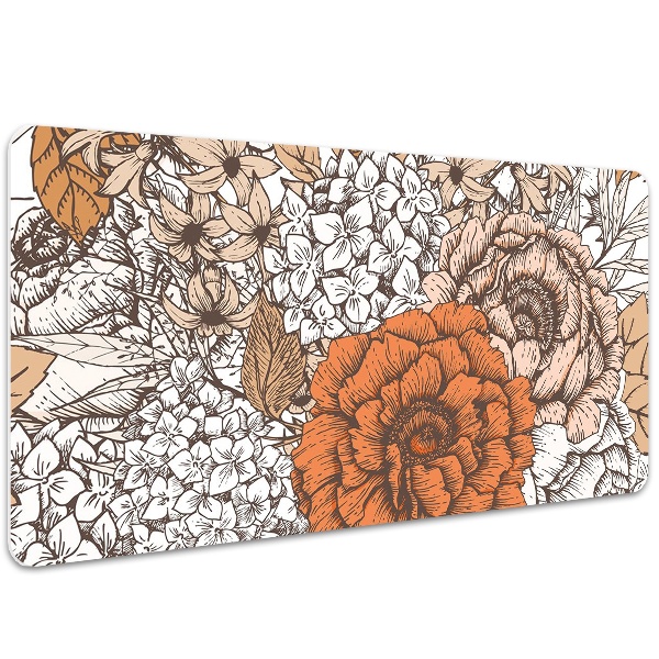 Protège bureau Roses orange