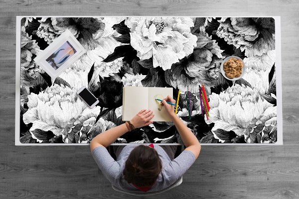 Sous main de bureau Roses noires