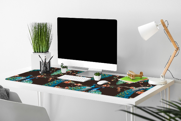 Tapis de bureau paon