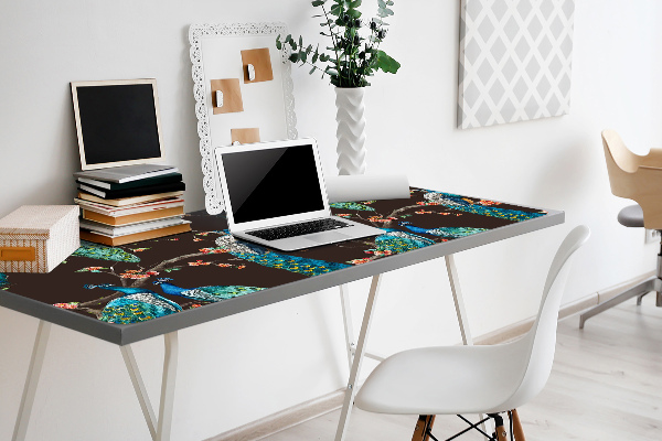 Tapis de bureau paon