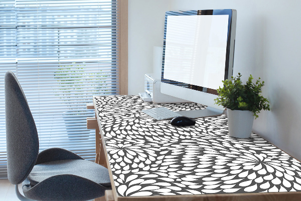 Tapis de bureau Fleur noir