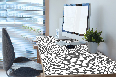 Tapis de bureau Fleur noir