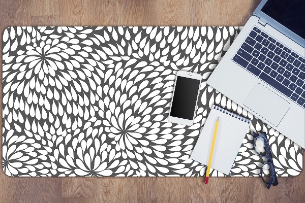 Tapis de bureau Fleur noir