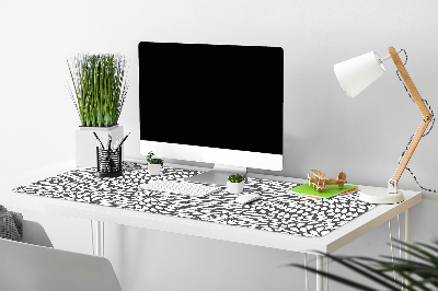 Tapis de bureau Fleur noir