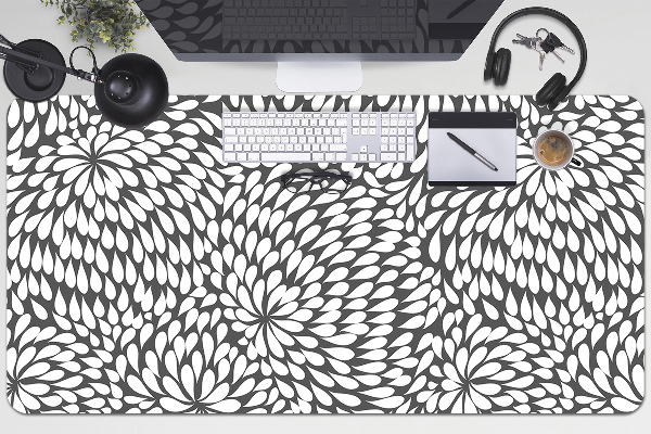 Tapis de bureau Fleur noir
