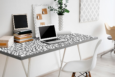 Tapis de bureau Fleur noir