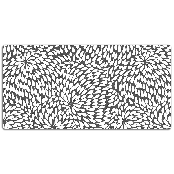 Tapis de bureau Fleur noir