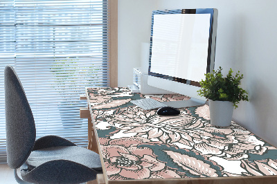 Sous main de bureau Fleurs roses