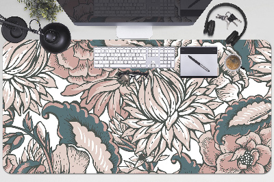 Sous main de bureau Fleurs roses