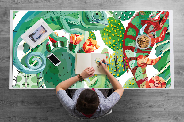 Sous main de bureau Caméléons