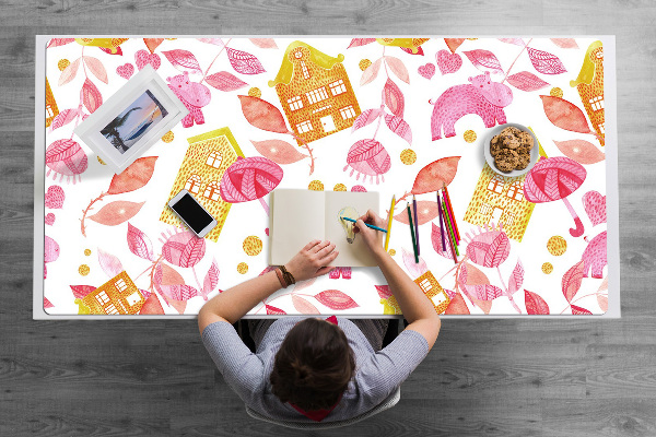 Sous main de bureau Hippopotame