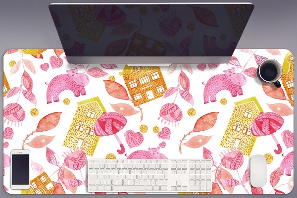Sous main de bureau Hippopotame