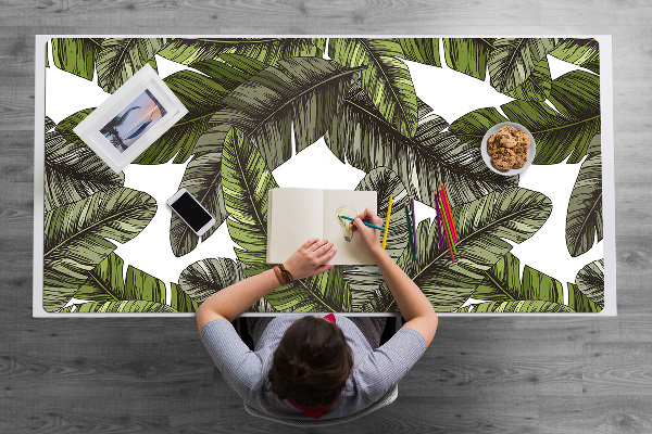 Sous-main bureau Feuilles de la jungle