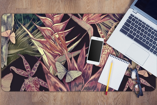 Sous-main bureau Oiseaux et feuilles