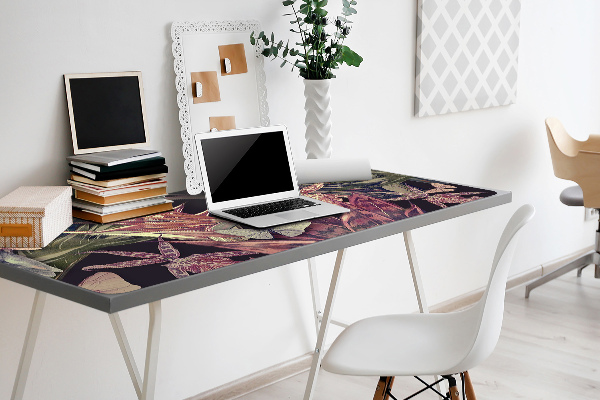 Sous-main bureau Oiseaux et feuilles