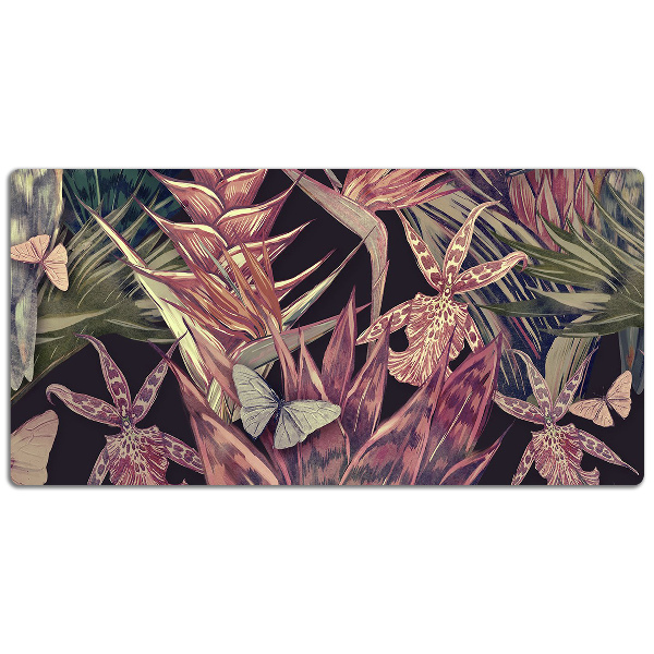 Sous-main bureau Oiseaux et feuilles