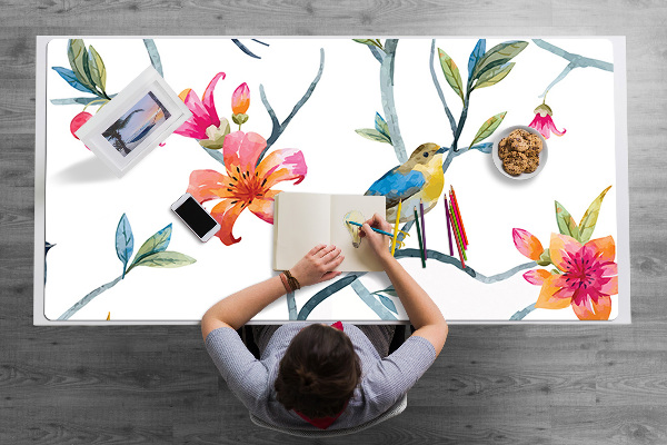 Sous main de bureau Fleurs