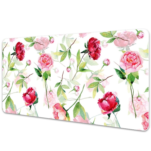 Tapis de bureau Fleurs rouges