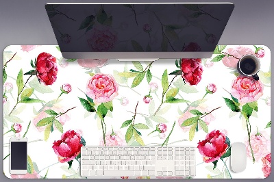 Tapis de bureau Fleurs rouges