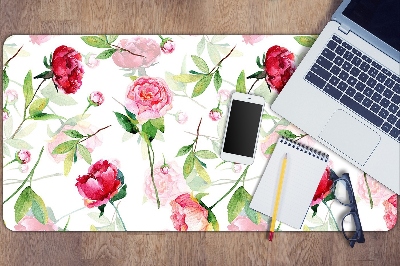 Tapis de bureau Fleurs rouges