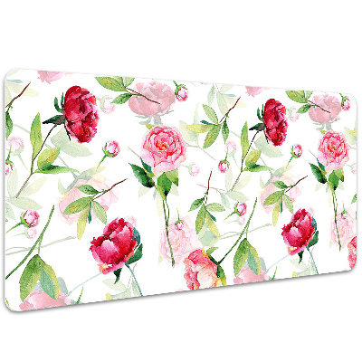 Tapis de bureau Fleurs rouges