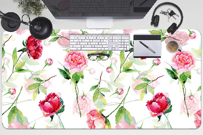 Tapis de bureau Fleurs rouges