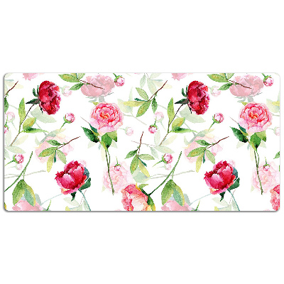 Tapis de bureau Fleurs rouges