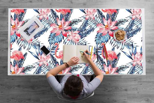 Sous-main bureau Flamingo peint