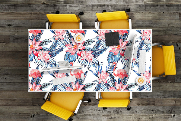 Sous-main bureau Flamingo peint