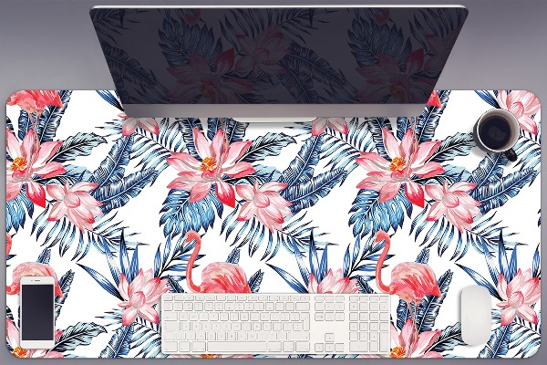 Sous-main bureau Flamingo peint