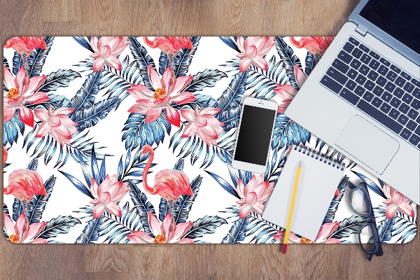 Sous-main bureau Flamingo peint