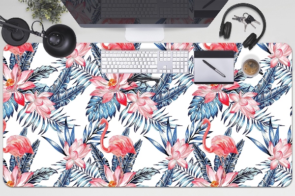 Sous-main bureau Flamingo peint