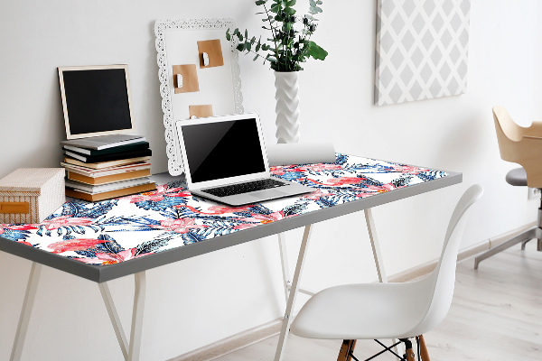 Sous-main bureau Flamingo peint