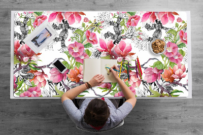 Tapis de bureau Fleurs aquarelles