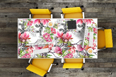 Tapis de bureau Fleurs aquarelles