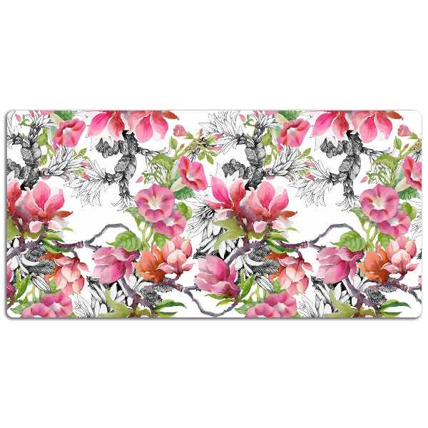 Tapis de bureau Fleurs aquarelles