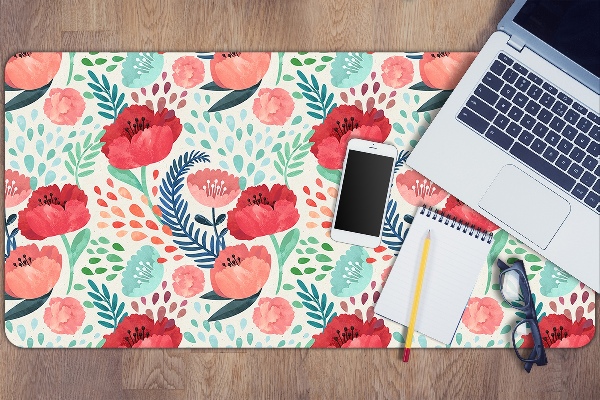 Sous main de bureau Fleur de graines de pavot