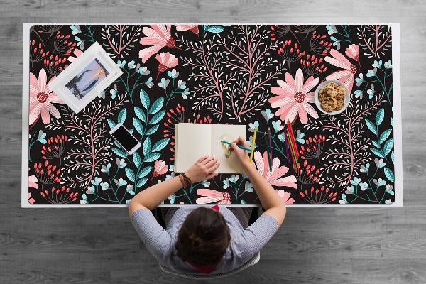 Sous-main bureau Fleurs vintage