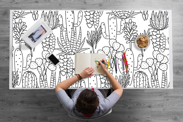 Sous main de bureau Cactus