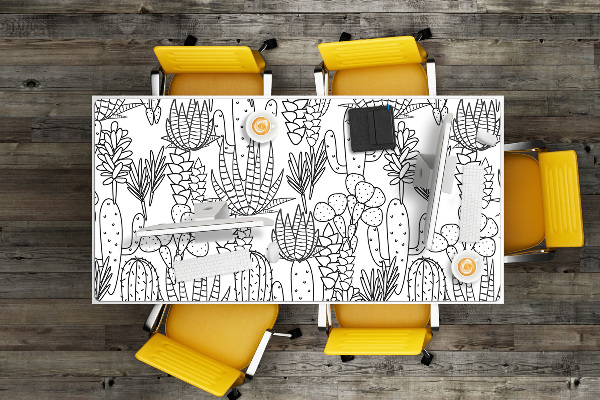 Sous main de bureau Cactus