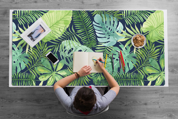 Protège bureau Feuilles exotiques
