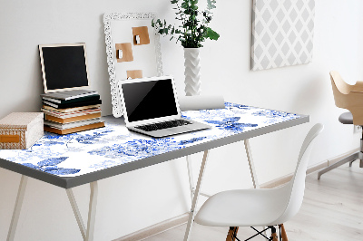 Sous-main bureau Hydrangea bleu